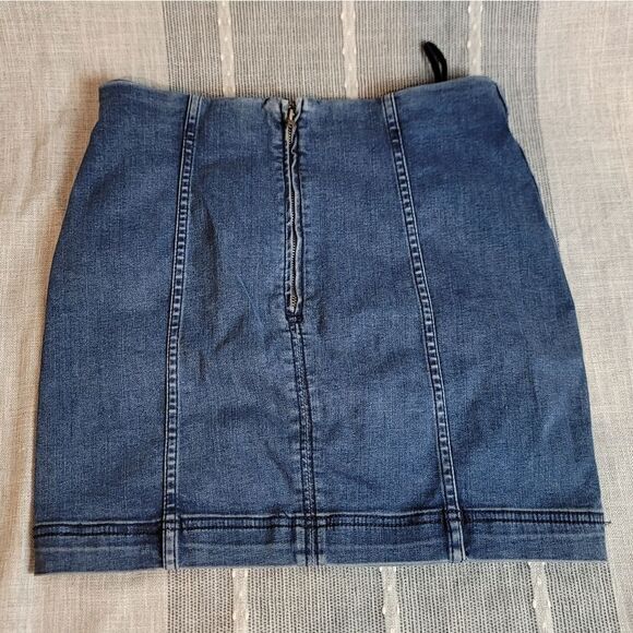 FREE PEOPLE Denim Skirt - Picture 2 of 8